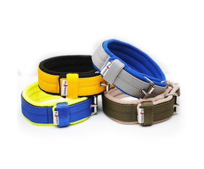 Obroża z półkolem  JUICY FLEECE COMFORT KENNEL 4 cm