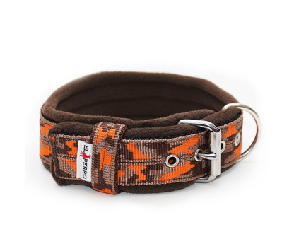 Obroża z półkolem CAMOUFLAGE FLEECE COMFORT KENNEL 4 cm