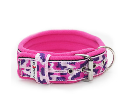 Obroża z półkolem CAMOUFLAGE FLEECE COMFORT KENNEL 4 cm