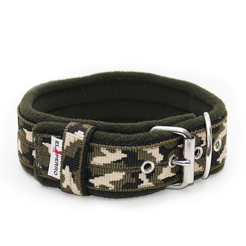 Collar CAMOUFLAGE FLEECE COMFORT KENNEL 4 cm