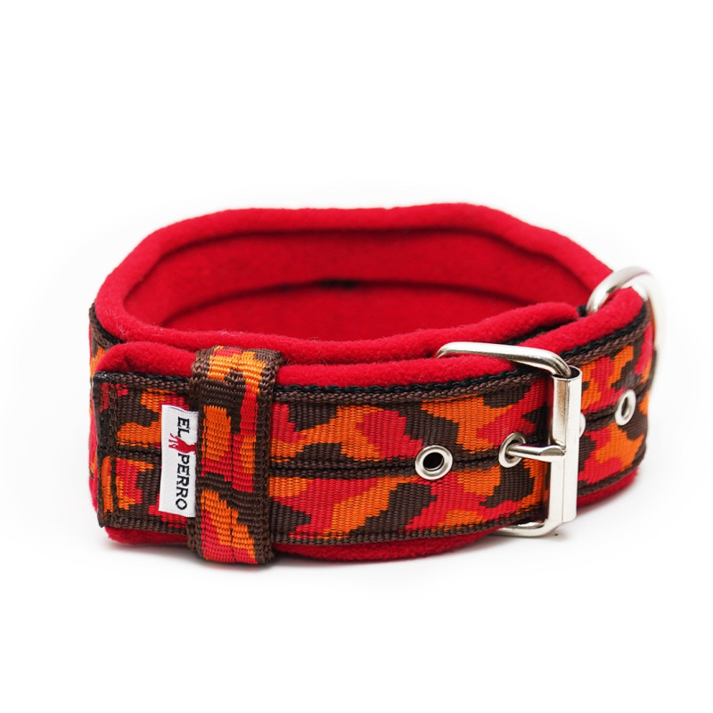 CAMOUFLAGE FLEECE COMFORT KENNEL COLLAR 5CM