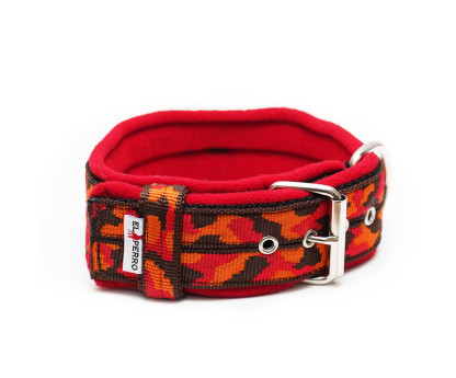 CAMOUFLAGE FLEECE COMFORT KENNEL COLLAR 5CM