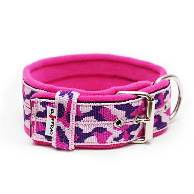 CAMOUFLAGE FLEECE COMFORT KENNEL COLLAR 5CM
