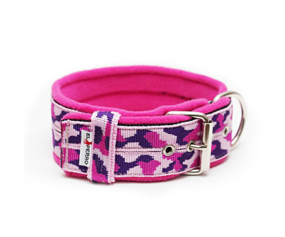 CAMOUFLAGE FLEECE COMFORT KENNEL COLLAR 5CM
