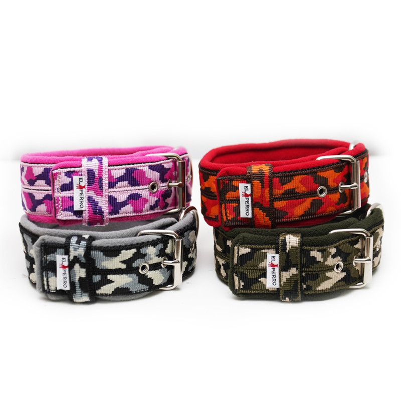 OBROŻA CAMOUFLAGE FLEECE COMFORT KENNEL Z PÓŁKOLEM 5CM