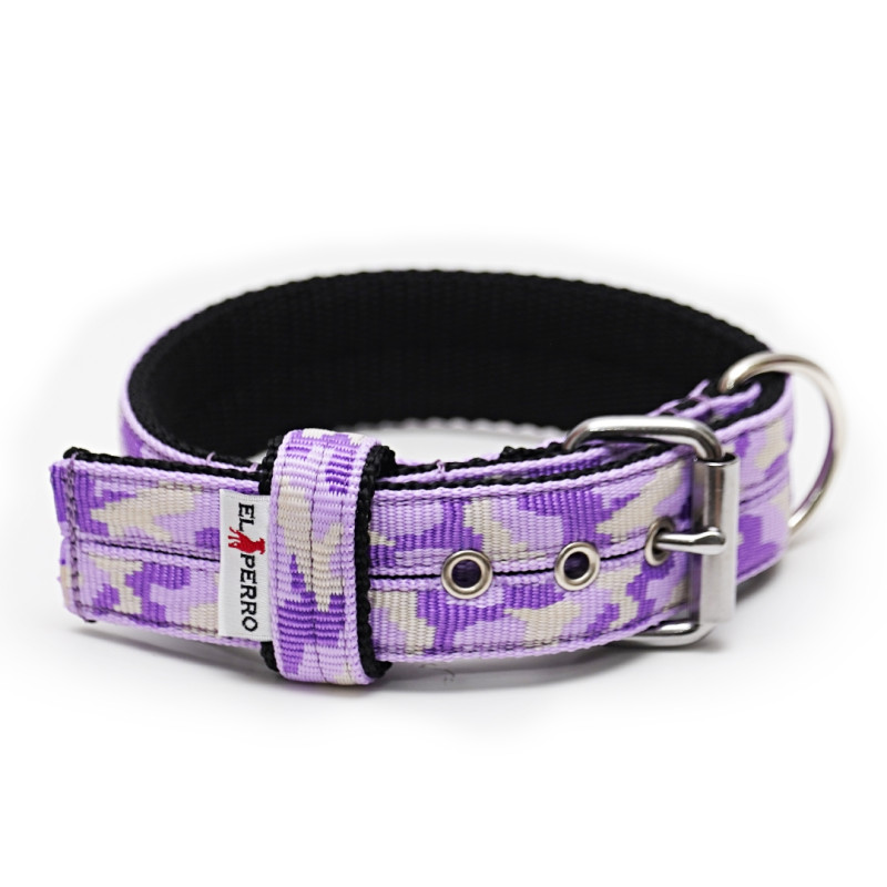 Obroża z półkolem JUICY CAMOUFLAGE TRIPLE KENNEL 4 cm