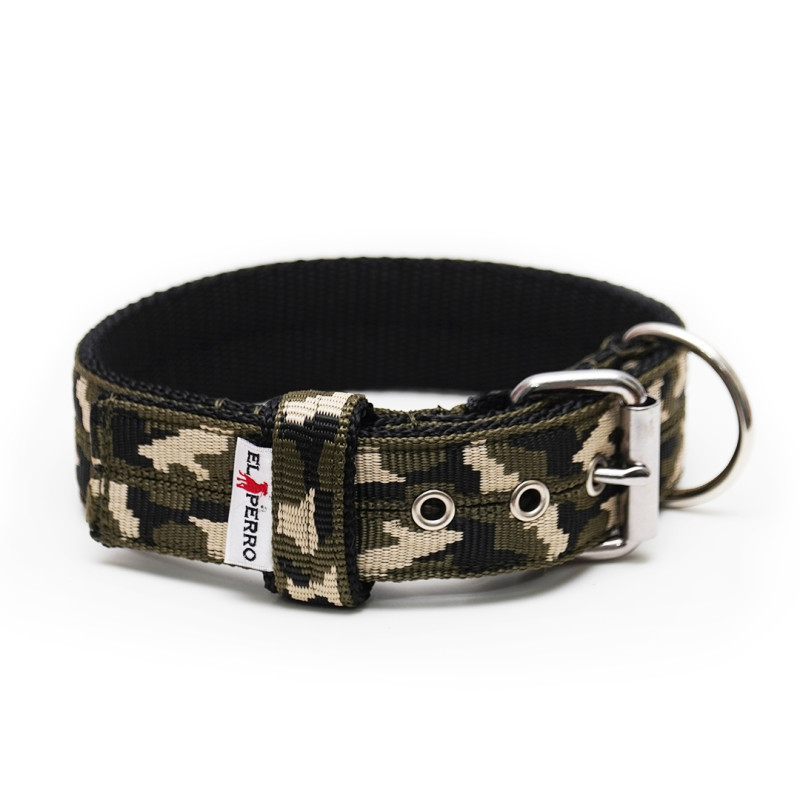 Obroża z półkolem JUICY CAMOUFLAGE TRIPLE KENNEL 4 cm