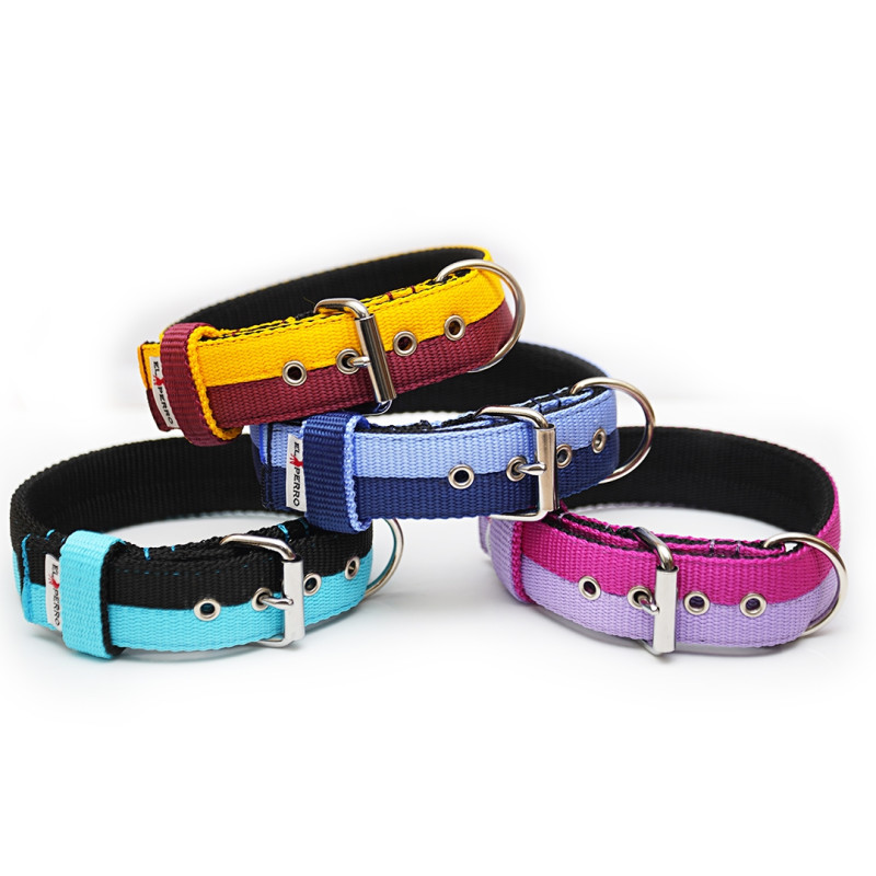 Obroża JUICY TRIPLE KENNEL Double Color  4 cm