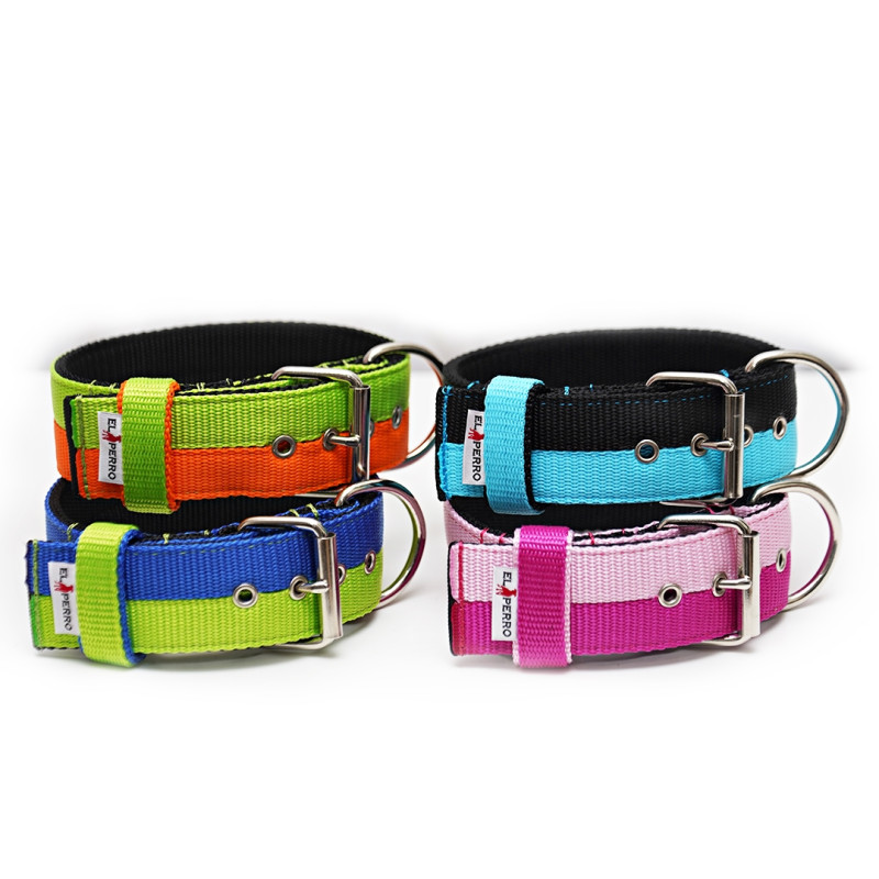 Obroża JUICY TRIPLE KENNEL Double Color  5 cm
