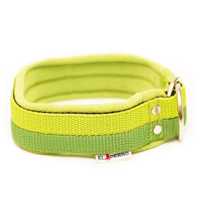 Choke collar JUICY FLEECE COMFORT CHOKE double color 4 cm