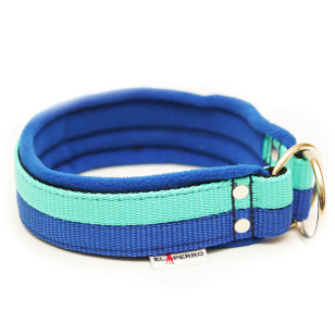 Choke collar JUICY FLEECE COMFORT CHOKE double color 4 cm