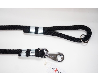 EXCLUSIVE CHROME BULL ROPE LEAD 180CM/16MM