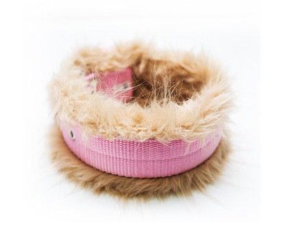 Obroża z futrem FUR COMFORT 4 cm