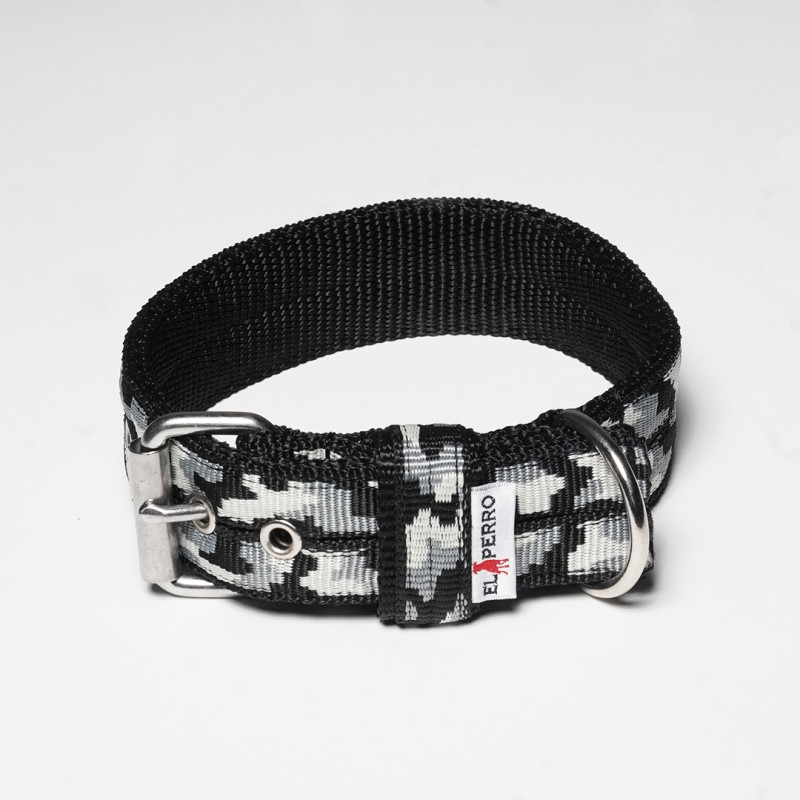 Obroża z półkolem JUICY CAMOUFLAGE TRIPLE KENNEL 5 cm