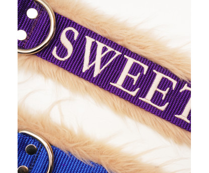 Obroża z futrem FUR COMFORT 5 cm