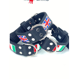 DOUBLE FLAG COLLAR 5CM