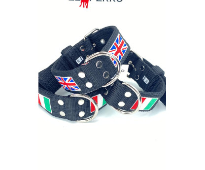 DOUBLE FLAG COLLAR 5CM