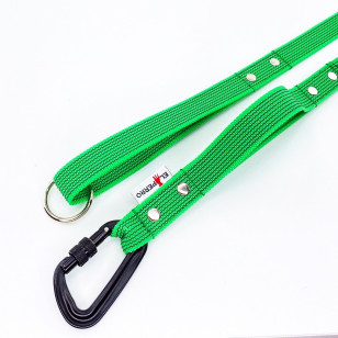 Leash with 2 handle TWIST LOCK  RUBBER  2,5 cm