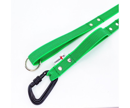 Leash with 2 handle TWIST LOCK  RUBBER  2,5 cm
