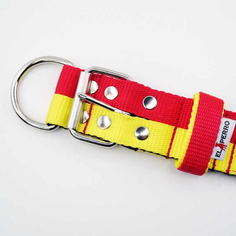 Obroża JUICY TRIPLE KENNEL Double Color  4 cm