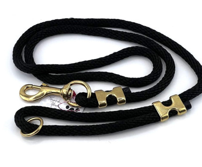 Whip/leash EXCLUSIVE BRASS SHORT ROPE 80 cm/16 mm