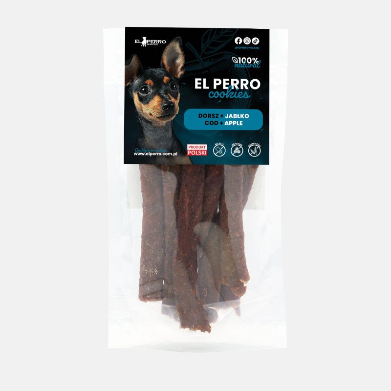 EL PERRO Cookies - DORSZ + JABŁKO