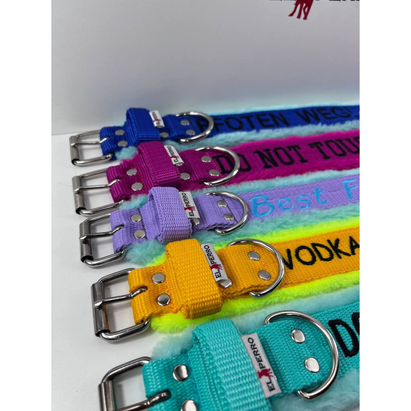 Obroża z futrem FUR COMFORT 4 cm