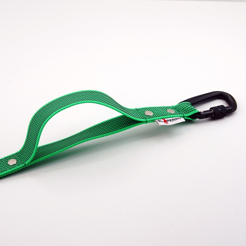 Leash with 2 handle TWIST LOCK  RUBBER  2,5 cm