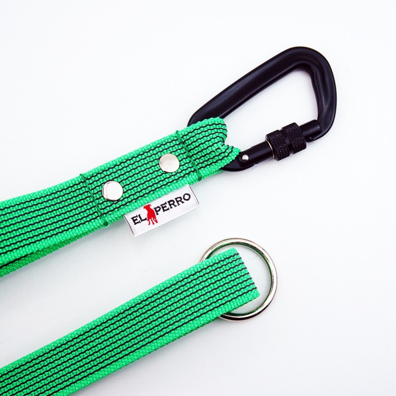Leash with 2 handle TWIST LOCK  RUBBER  2,5 cm