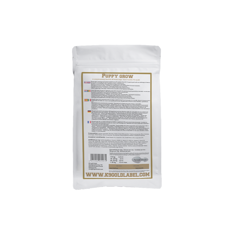 Puppy Grow Refill K9 Gold Label – suplement dla szczeniąt w opakowaniu uzupełniającym