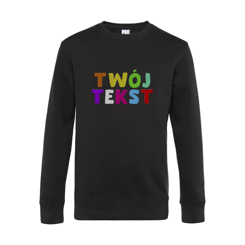 Crewneck Twój Tekst - Haft 3D