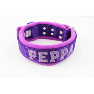 Collar Glitter Fleece Kennel 5 cm