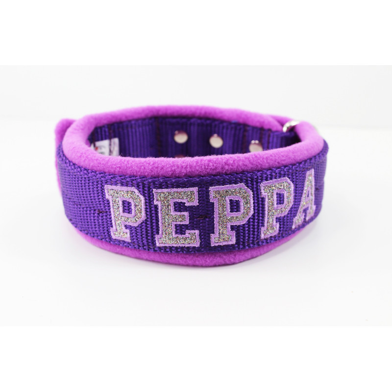 Collar Glitter Fleece Kennel 4 cm