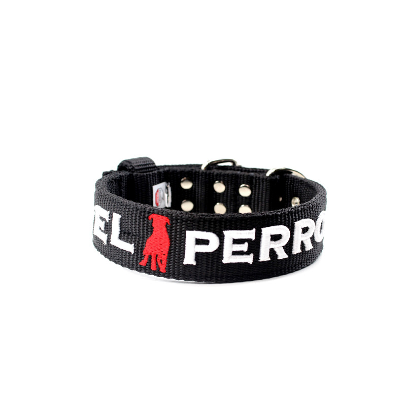 Obroża EL PERRO KENNEL CZARNA - 4 cm