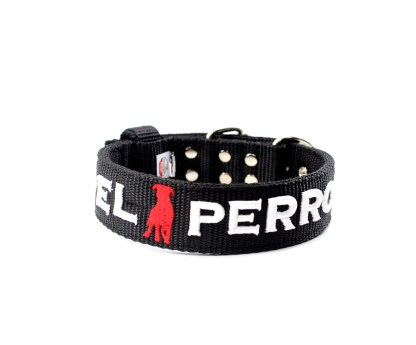 Obroża EL PERRO KENNEL CZARNA - 4 cm