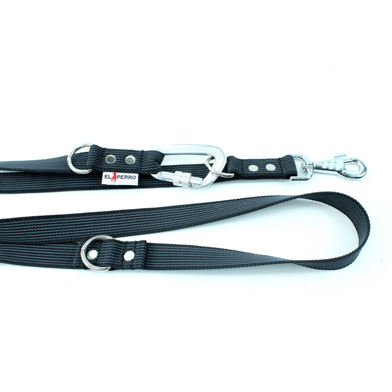 Smycz GUMOWANA TWIST LOCK PRZEPINANA 2,5 CM/125-250 cm