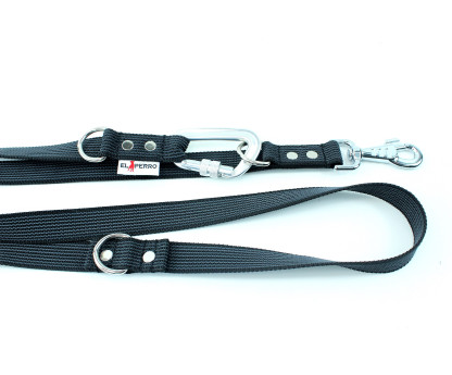 Smycz GUMOWANA TWIST LOCK PRZEPINANA 2,5 CM/125-250 cm