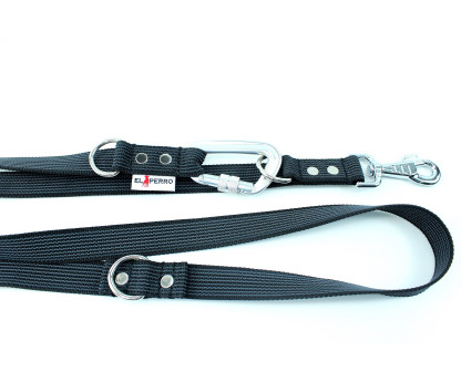 Smycz GUMOWANA TWIST LOCK PRZEPINANA 2,5 CM/125-250 cm