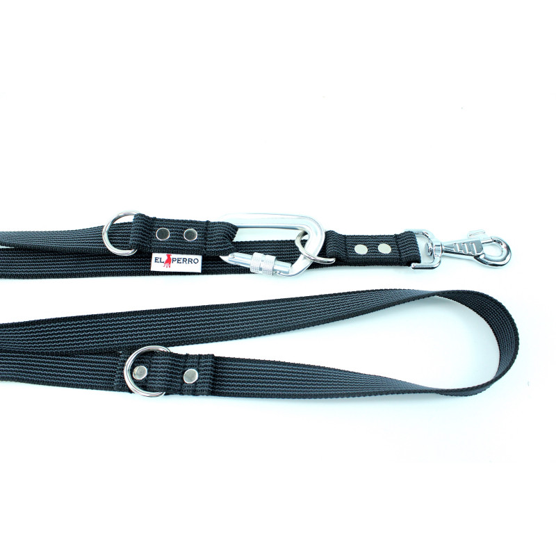 Smycz GUMOWANA TWIST LOCK PRZEPINANA 2,5 CM/125-250 cm