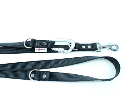 Smycz GUMOWANA TWIST LOCK PRZEPINANA 2,5 CM/125-250 cm