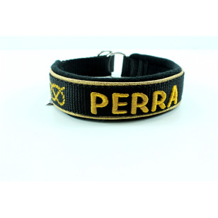 Obroża Martingale Gold 3 cm z Polarem dla Staffików 2