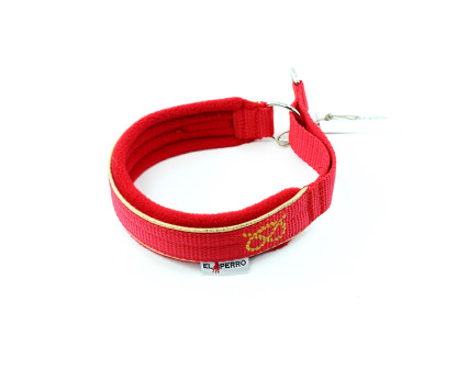 Collar Martingale Gold 3 cm Fleece for Staffies