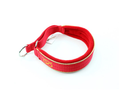 Collar Martingale Gold 3 cm Fleece for Staffies