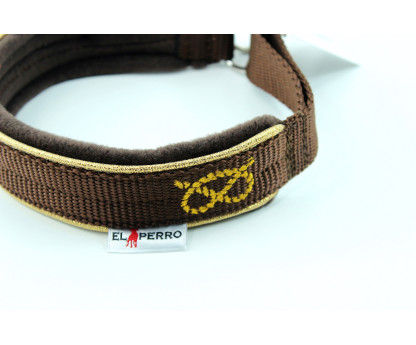 Obroża Martingale Gold 3 cm z Polarem dla Staffików