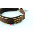 Obroża Martingale Gold 3 cm z Polarem dla Staffików
