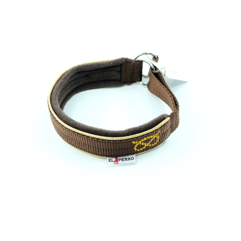 Obroża Martingale Gold 3 cm z Polarem dla Staffików