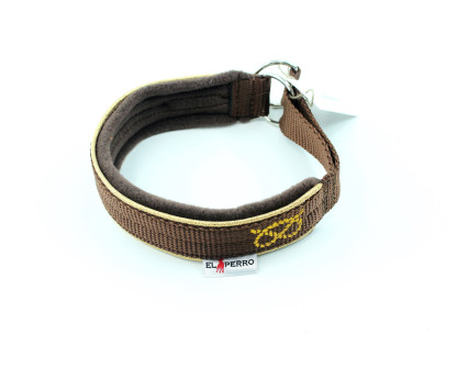 Collar Martingale Gold 3 cm Fleece for Staffies