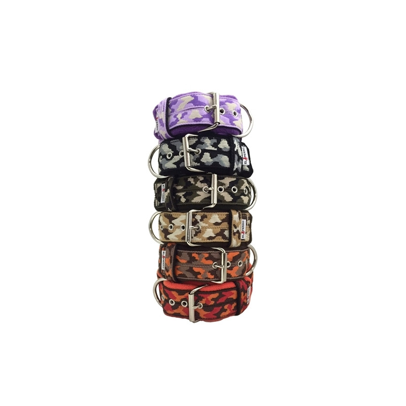 CAMOUFLAGE FLEECE COMFORT KENNEL COLLAR 5CM